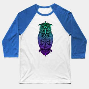 glitch owl pattern ecopop Baseball T-Shirt